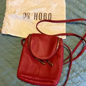 Hobo brand, style: FERN crossbody handbag, RED, EUC